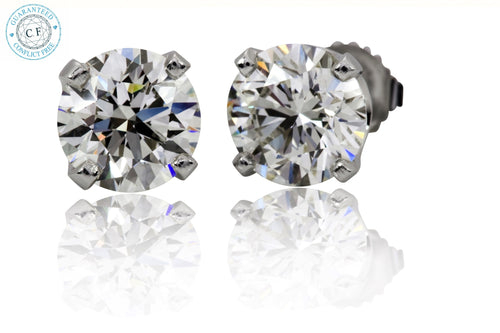 0.22 ct. Round Diamond Studs in14k White Gold.