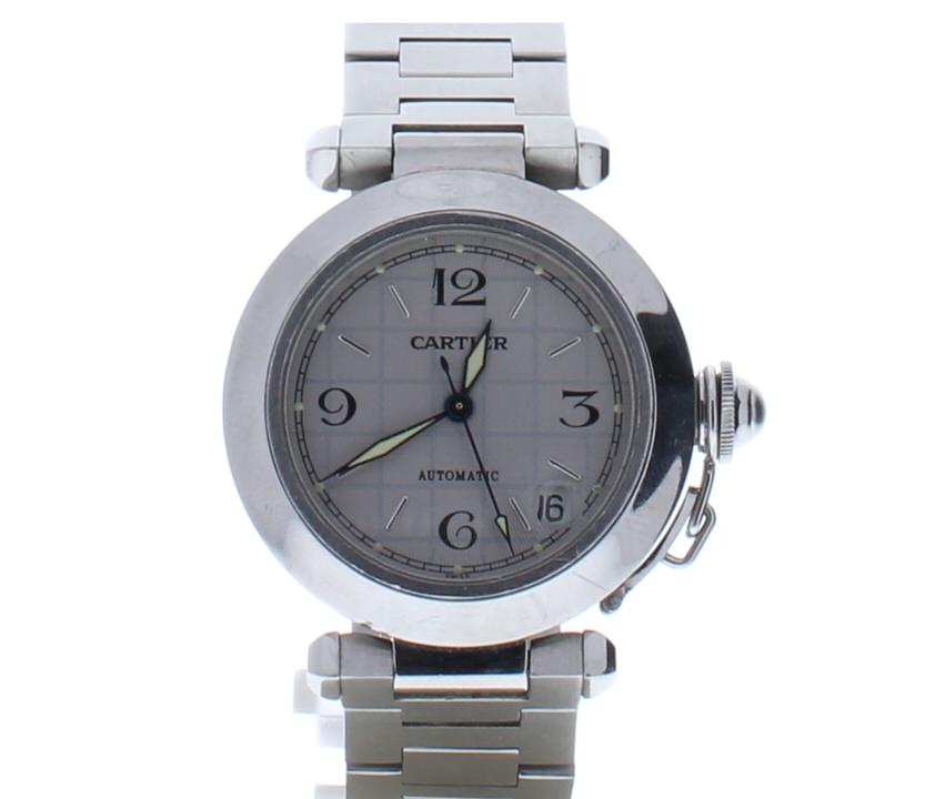 Cartier Pasha De 2384 Stainless-steel with Silver Dial Men's Automatic Watch.