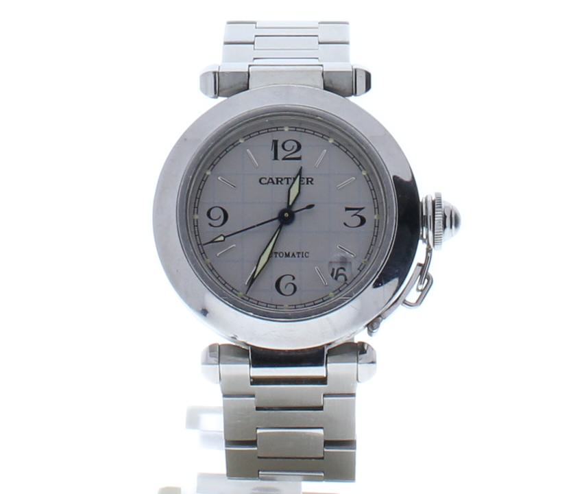 Cartier Pasha De 2384 Stainless-steel with Silver Dial Men's Automatic Watch.