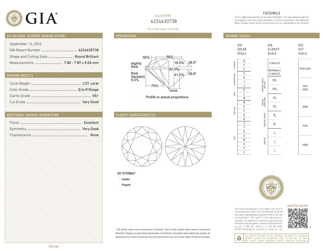 4.01 Ct Studs-Basket Setting, Diamond 14k YG GIA - 205145