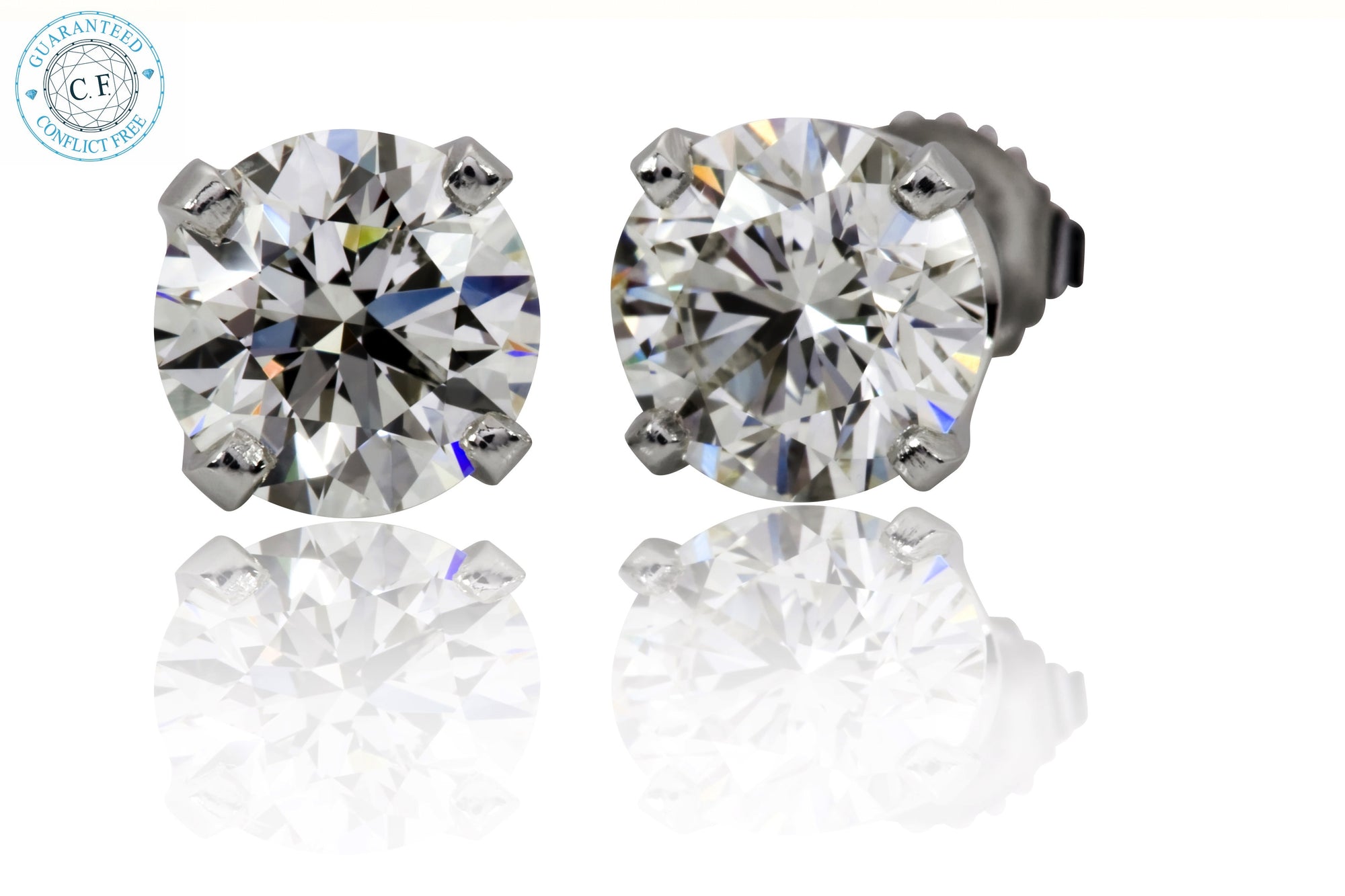 0.84 ct Studs-3/4, Diamond 14k White Gold-205342