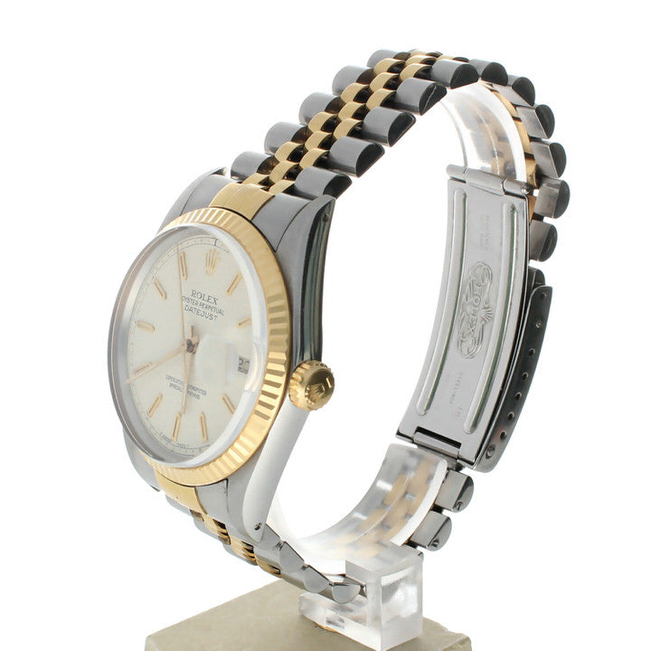 Rolex Datejust 36 Stainless-steel 16013 White Dial Men's 36-mm Automatic-self-wind Sapphire crystal. Swiss-Made Wrist Watch