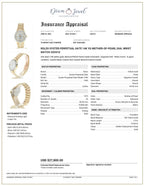 Rolex Date 34 Yellow-gold 1550 Mother-of-Pearl Dial Women's 34-mm Automatic-self-wind Sapphire crystal. Swiss Made Wrist Watch