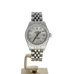 Rolex Date just 26 Stainless-steel 179174 Mother-of-Pearl Dial Women's 26-mm Automatic-self-wind Sapphire crystal. Swiss Made Wristwatch
