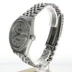 Rolex DateJust 36 Stainless-steel 1601 Mother-of-Pearl Dial Mens 36-mm Automatic-self-wind Sapphire crystal. Swiss Made Wrist Watch
