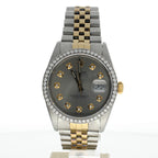 Rolex DateJust 36 Stainless-steel 16013 Silver Dial Mens 36-mm Automatic self-wind Sapphire crystal. Swiss Made Wristwatch