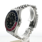 Rolex GMT-Master Stainless-steel 16750 Black Dial Mens 40-mm Automatic-self-wind Sapphire crystal. Swiss Made Wrist Watch