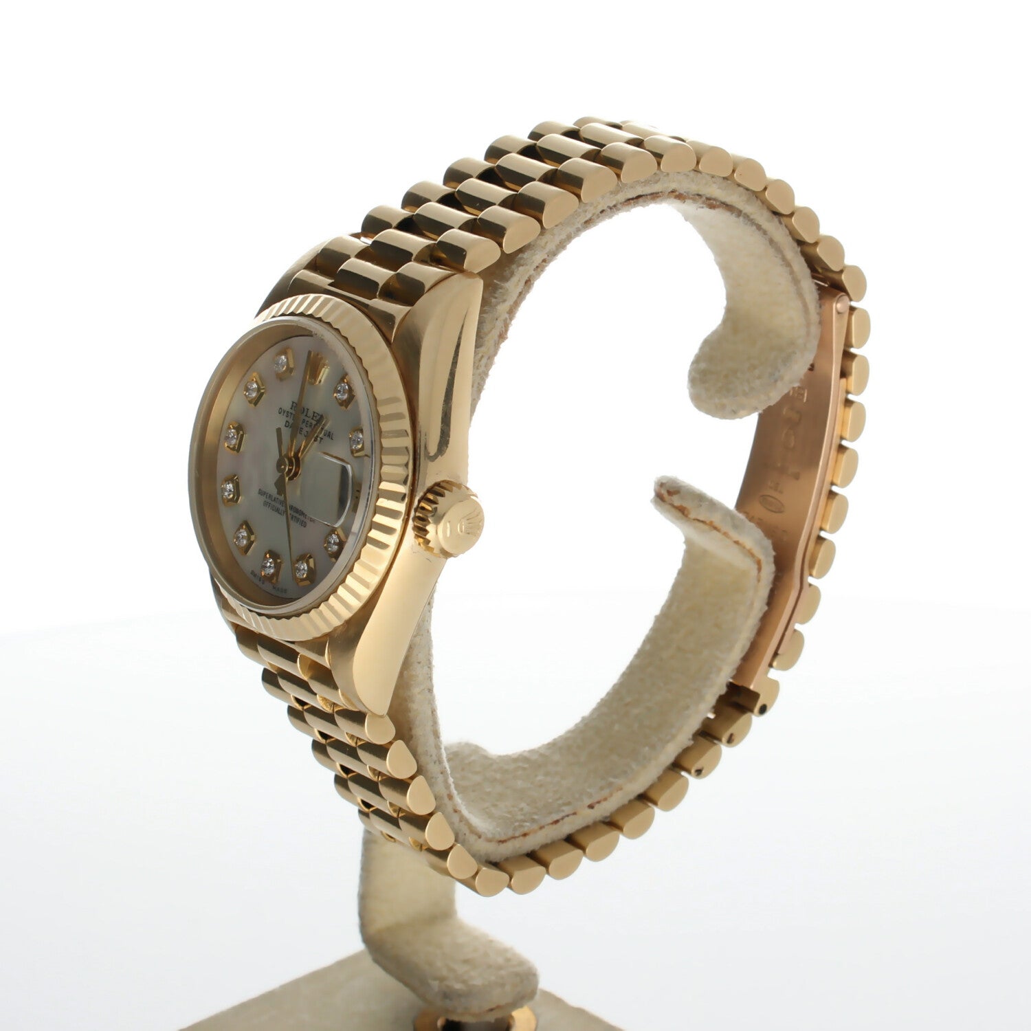Rolex DateJust 26 Yellow-gold 69178 Mother-of-Pearl Dial Womens 26-mm Automatic self-wind Sapphire crystal. Swiss Made Wrist Watch