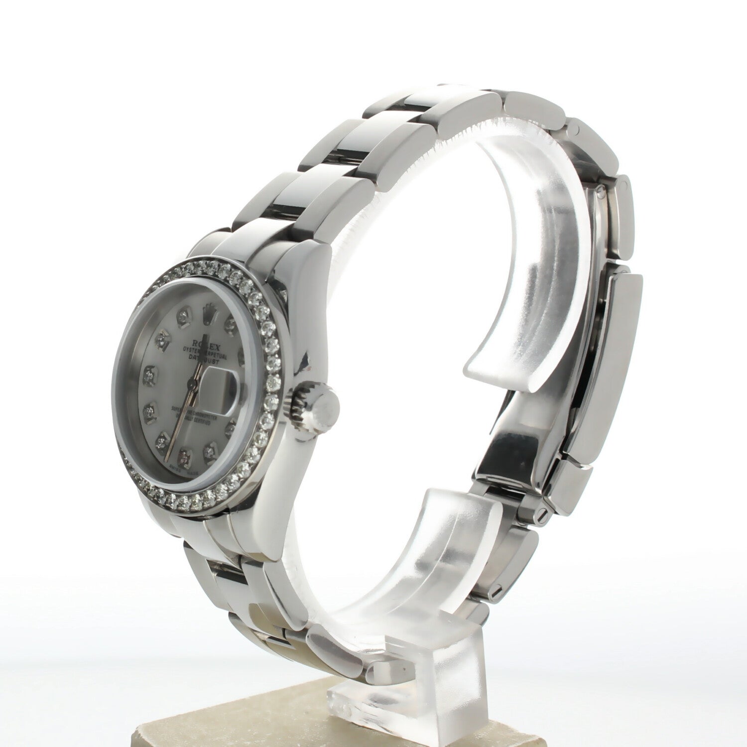Rolex DateJust 26 Stainless-steel 179160 Mother-of-Pearl Dial Womens 26-mm Automatic self-wind Sapphire crystal. Swiss Made Wrist Watch