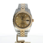 Rolex DateJust 36 Stainless-steel 116233 Champagne Dial Mens 36-mm Automatic self-wind Sapphire crystal. Swiss Made Wrist Watch