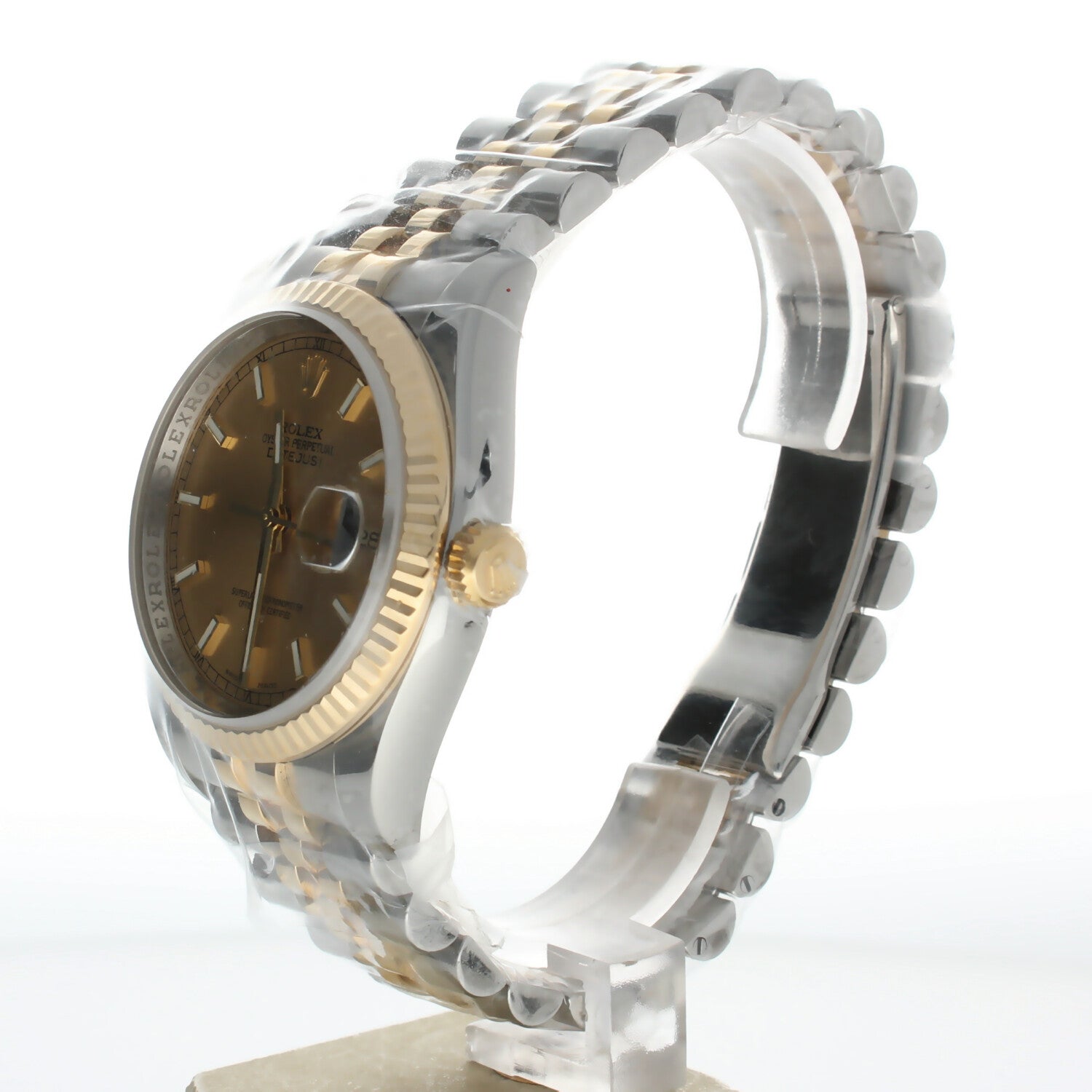 Rolex DateJust 36 Stainless-steel 116233 Champagne Dial Mens 36-mm Automatic self-wind Sapphire crystal. Swiss Made Wrist Watch