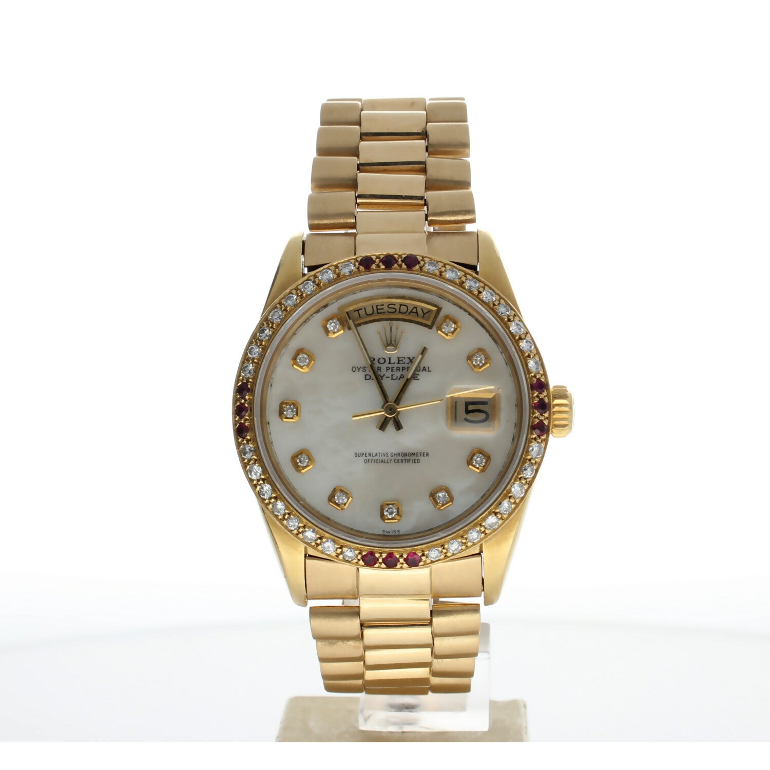 Rolex Day-Date 36 Yellow-gold 18038 Mother-of-Pearl Dial Mens 36-mm Automatic self-wind Sapphire crystal. Swiss Made Wrist Watch
