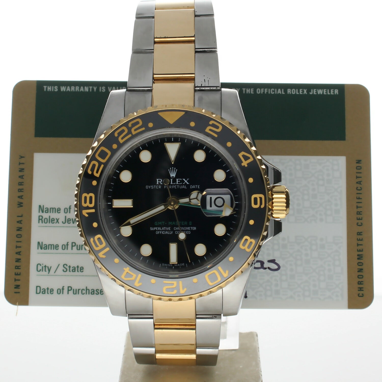 Rolex GMT-Master II Stainless-steel 116713 Black Dial Mens 40mm Automatic self-wind Sapphire crystal. Swiss Made Wristwatch