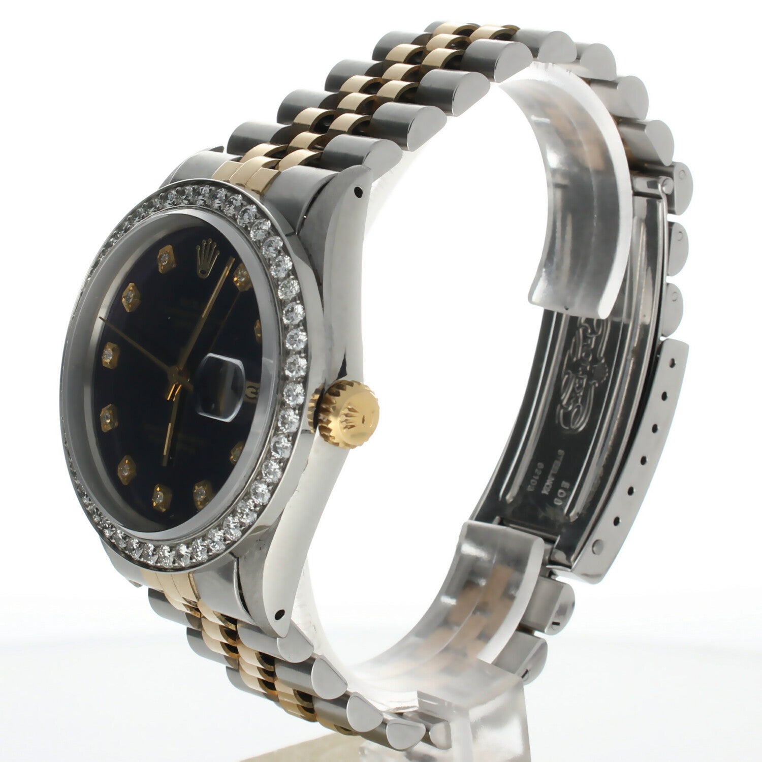 Rolex DateJust 36 Stainless-steel 16013 Blue Dial Mens 36-mm Automatic self-wind Sapphire crystal. Swiss Made Wrist Watch