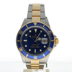 Rolex Submariner Stainless-steel 16613 Blue Dial Mens 40-mm Automatic self-wind Sapphire crystal. Swiss Made Wrist Watch