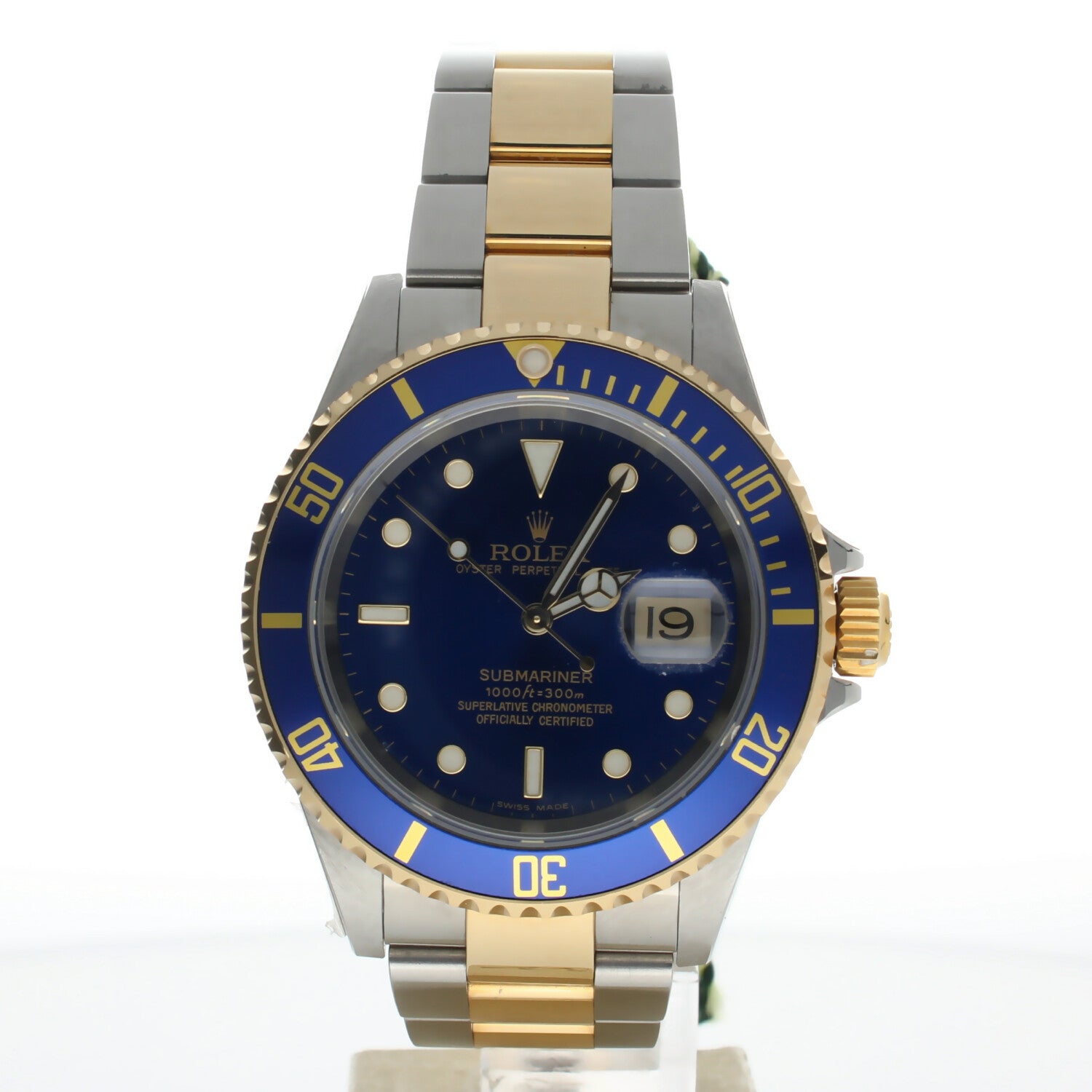 Rolex Submariner Stainless-steel 16613 Blue Dial Mens 40-mm Automatic self-wind Sapphire crystal. Swiss Made Wrist Watch