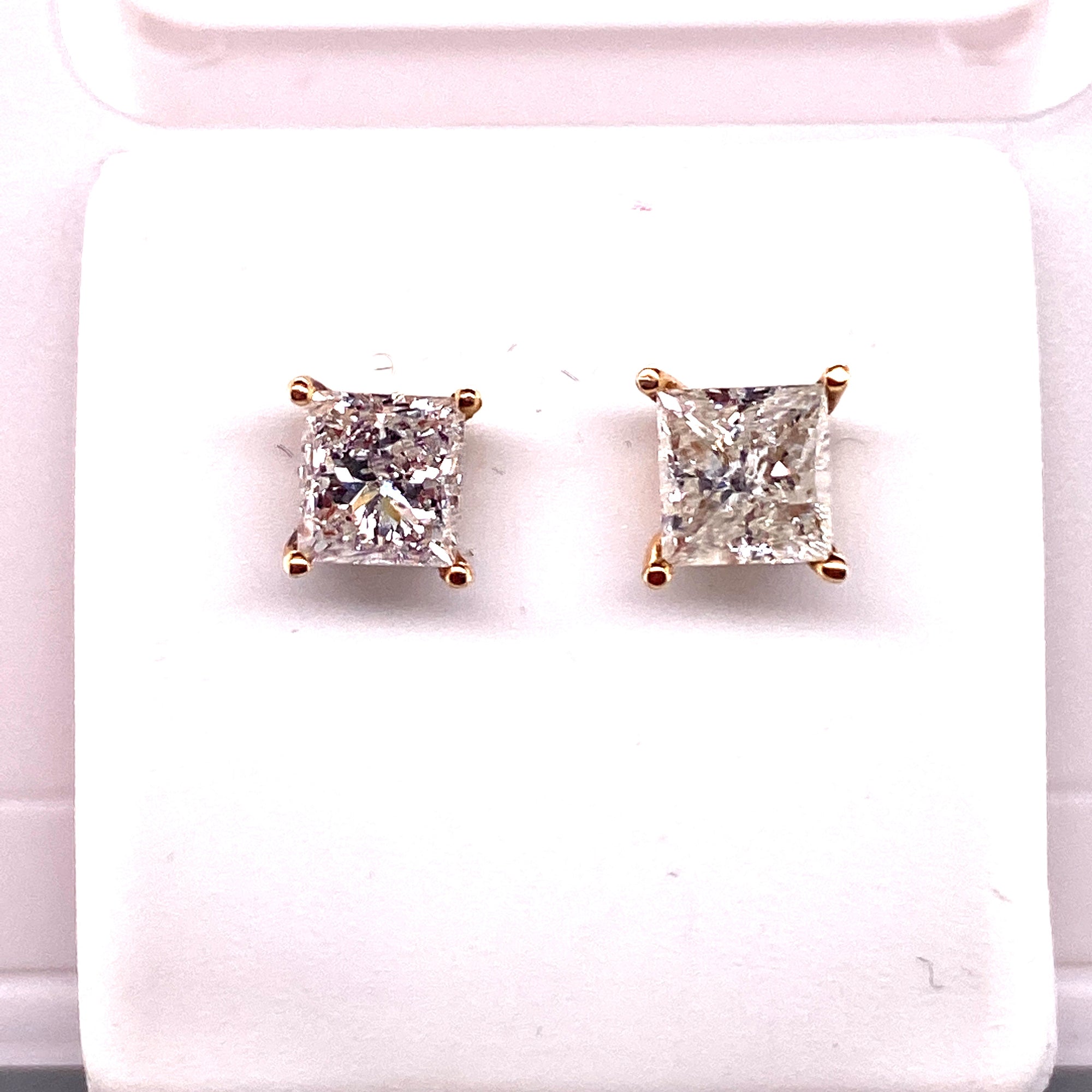 2.56 Ct. T.W. Diamond Studs In 14 Karat Yellow Gold