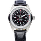 Abingdon Amelia Runway Black GMT Pilot Watch with Black Leather Strap AM-RB