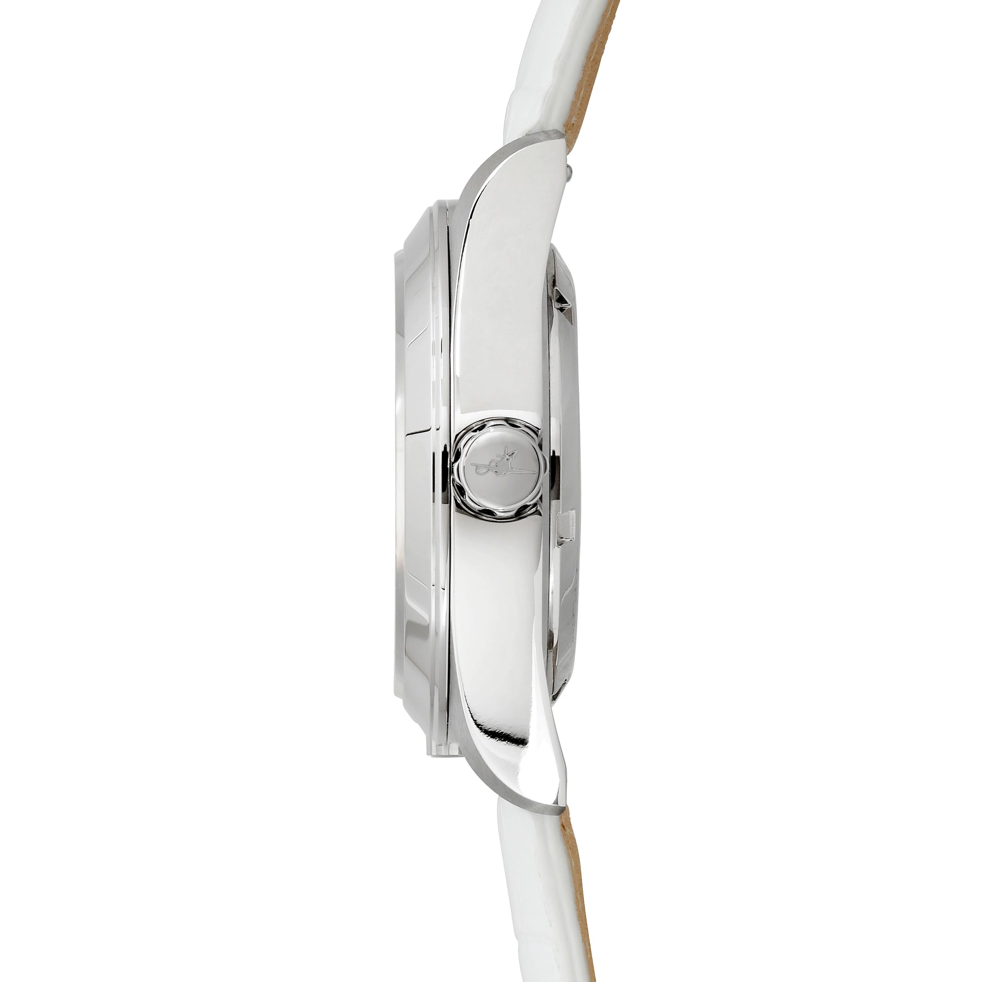 Abingdon Amelia Cloud White GMT Pilot Watch with White Leather Strap AM-CW