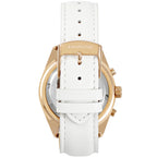 Abingdon Womens Katherine Rose Sun Chronograph ATIS Pilot Watch KA-RSUN with White Leather Strap