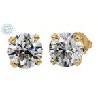 0.81ct t.w.t Round Diamond Stud in 14K Yellow Gold