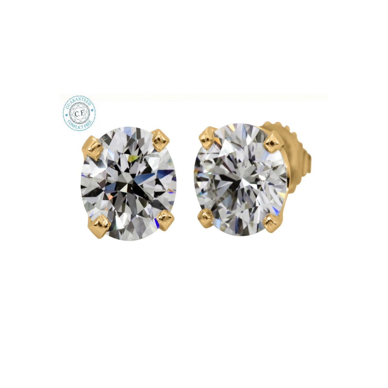 1.05ct t.w.t Round Diamond Yellow Gold 14K Stud