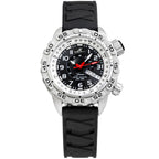 Abingdon Women Jane Covert Tactical Diver's Bezel and Compass Watch with Black Silicone Strap