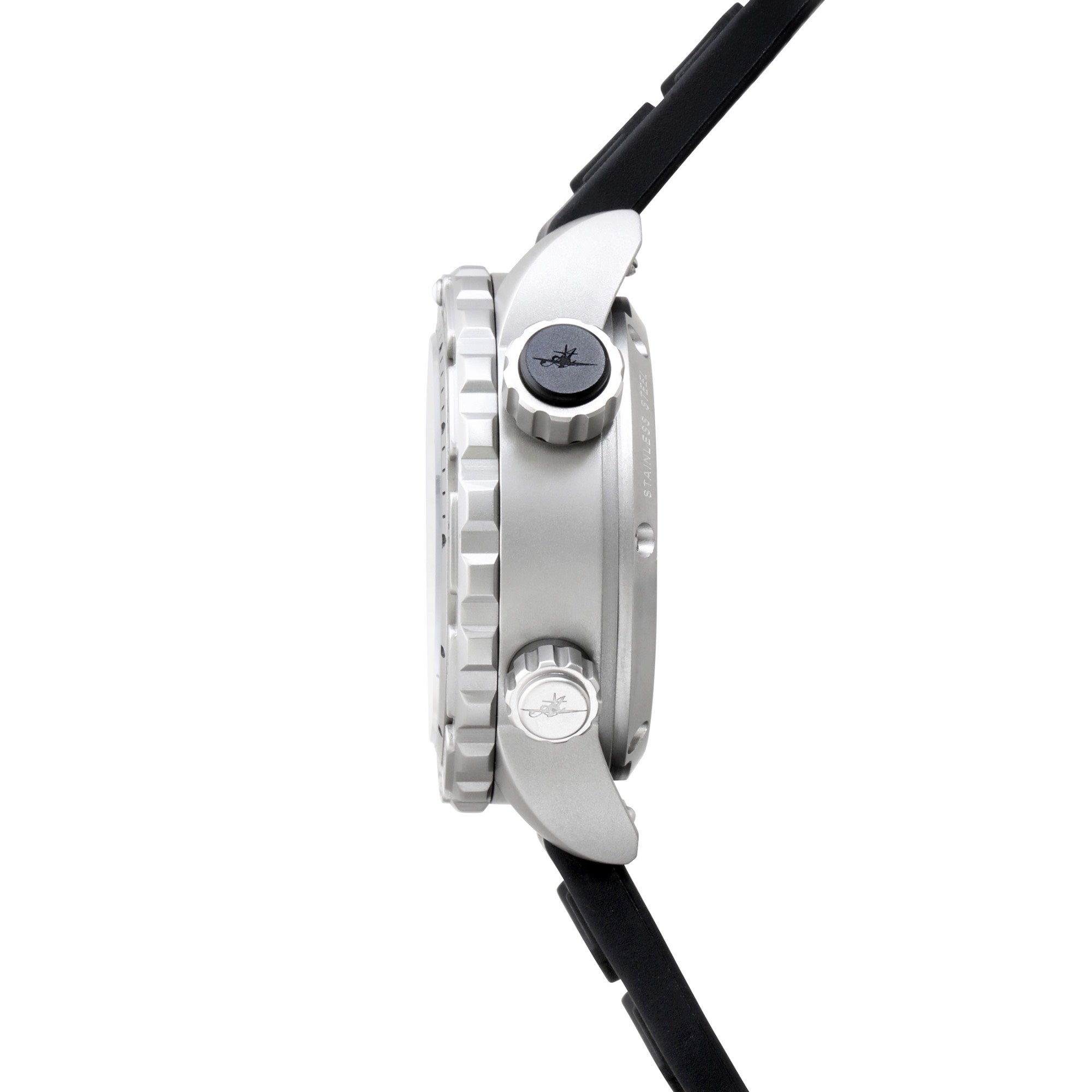 Abingdon Women Jane Covert Tactical Diver's Bezel and Compass Watch with Black Silicone Strap