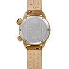 Abingdon Women Jane Outlaw Tactical Diver's Bezel and Compass Watch with Brown Leather Strap