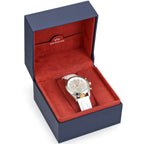 Abingdon Women Jordan Champagne Tachy Racing Watch with Camel Leather Strap