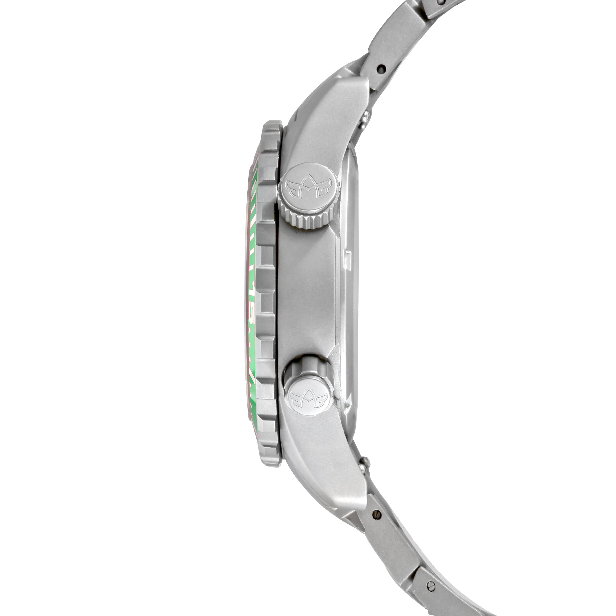Abingdon Womens Marina Caribbean Green Automatic Diver's Multifunctional Titanium Watch Set MA-CGRE