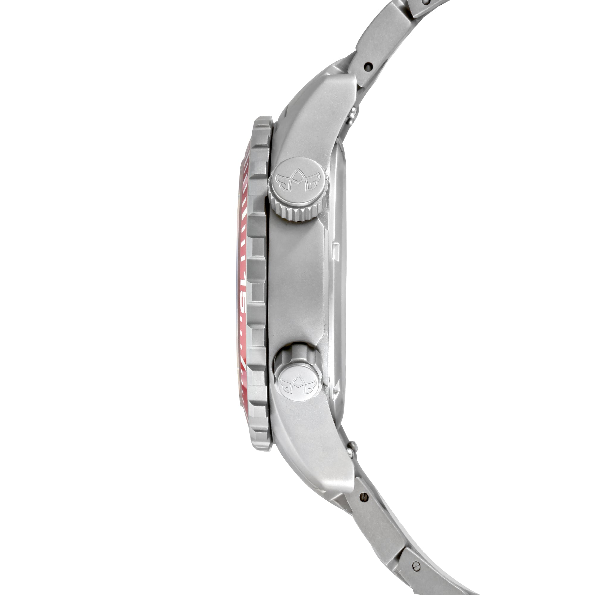 Abingdon Womens Marina Reef Red Automatic Diver's Multifunctional Titanium Watch Set MA-RRED