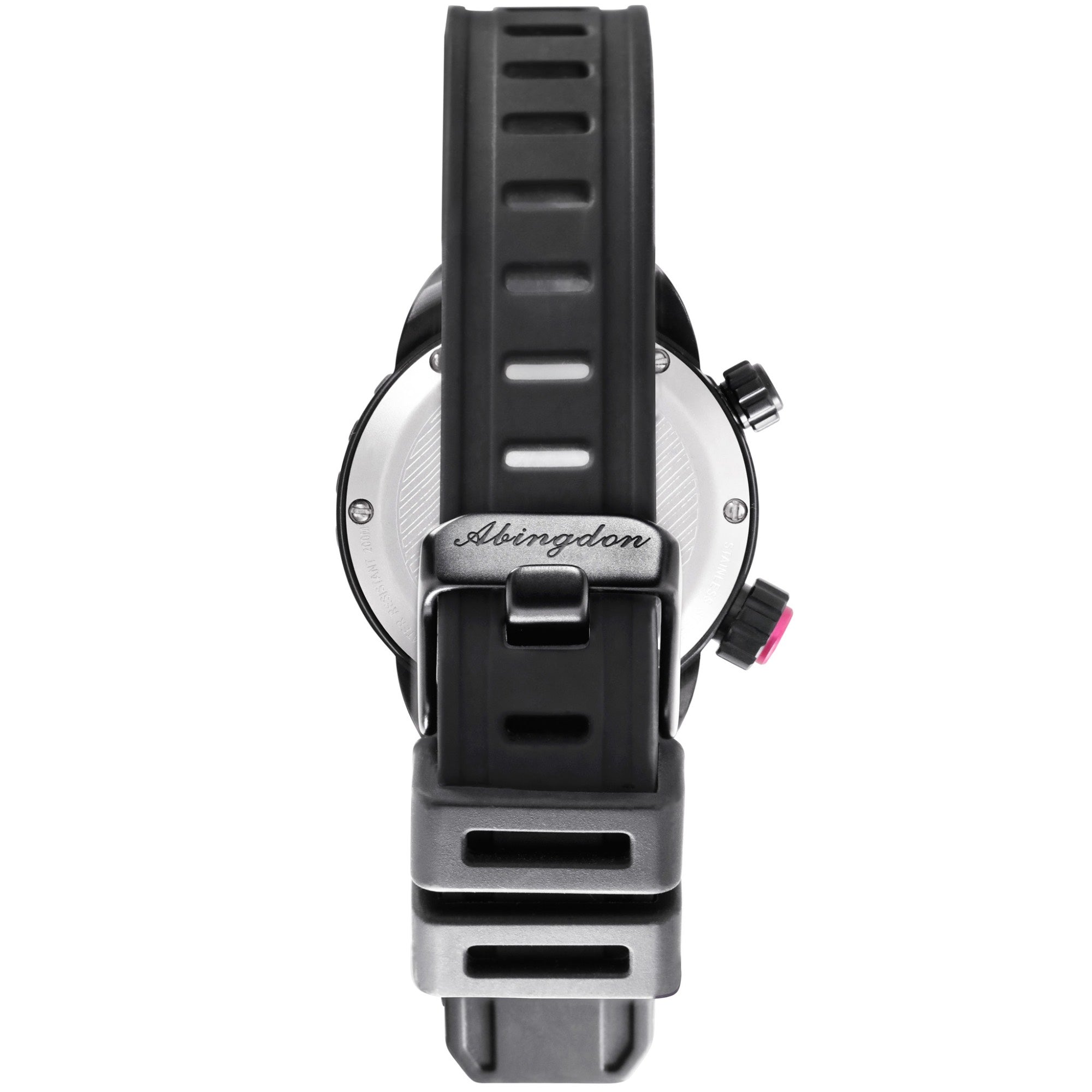 Abingdon Women Nadia Abyss Automatic Dive Watch with Black Silicone Strap