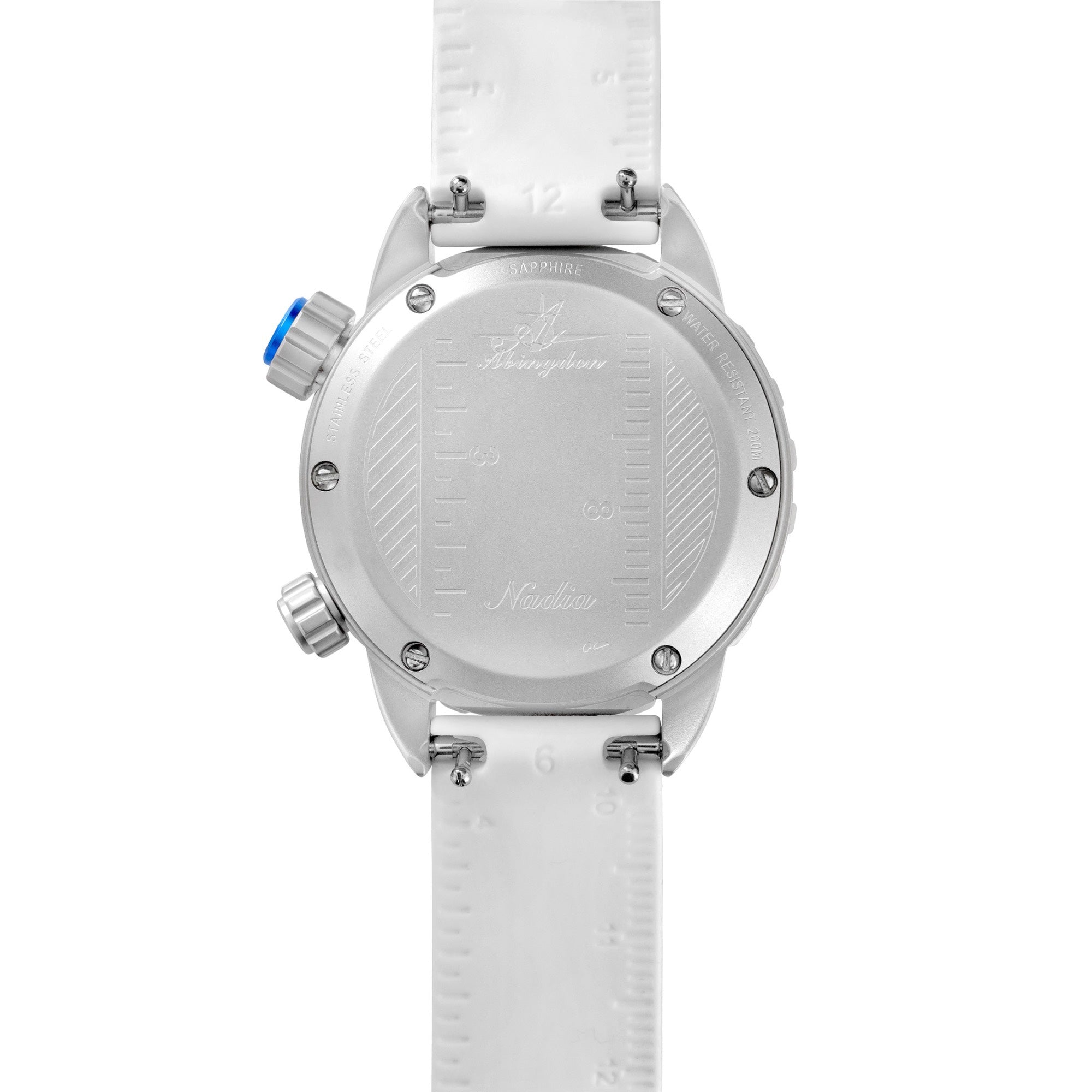 Abingdon Women Nadia Whitewater Automatic Dive Watch with White Silicone Strap